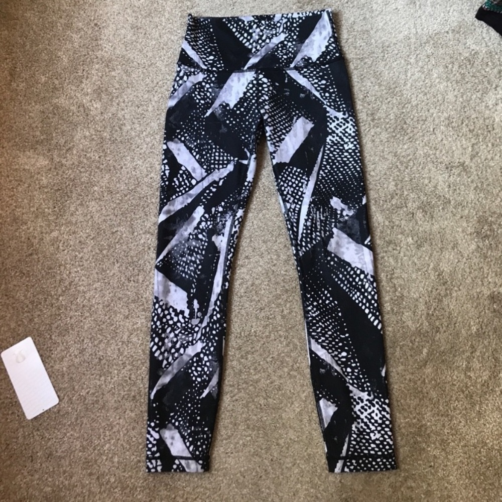 lululemon athletica Black and White Patterned Leggings